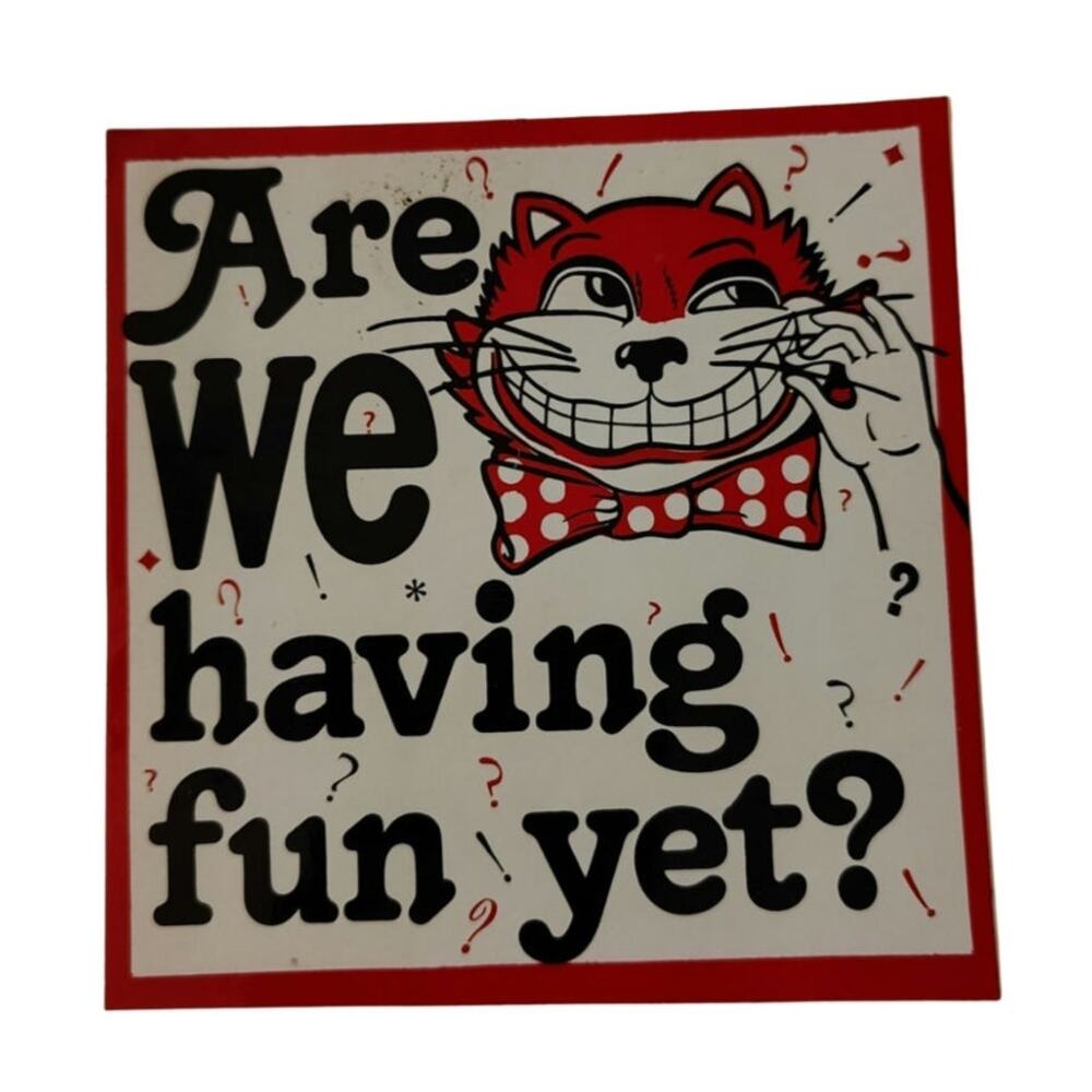80s Are We There Yet 4 In Square Red White Cat Polka Dot Tie Private Collection